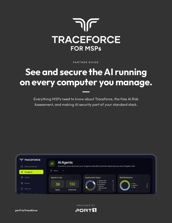 Cover of the Traceforce for MSPs partner guide